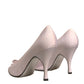 White Leather High Heels Women Pumps Shoes