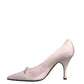 White Leather High Heels Women Pumps Shoes