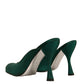 Green Suede Leather High Heel Pumps Shoes