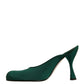 Green Suede Leather High Heel Pumps Shoes