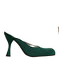 Green Suede Leather High Heel Pumps Shoes