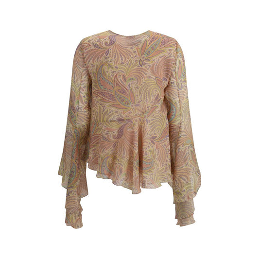 Paisley print silk Blouse