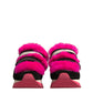 Black Pink Fur Embellished Sneakers Shoes