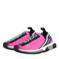 Fuchsia White Slip On Sorrento Sneakers Shoes