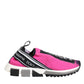 Fuchsia White Slip On Sorrento Sneakers Shoes