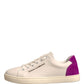 White Suede Leather Low Top Sneakers Shoes