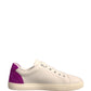 White Suede Leather Low Top Sneakers Shoes