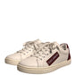 White Suede Leather Low Top Sneakers Shoes