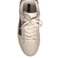 White Suede Leather Low Top Sneakers Shoes
