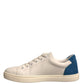 White Suede Leather Low Top Sneakers Shoes