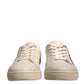 White Suede Leather Low Top Sneakers Shoes