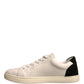 White Suede Leather Low Top Sneakers Shoes