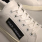 White Suede Leather Low Top Sneakers Shoes