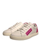 White Suede Leather Low Top Sneakers Shoes