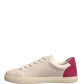 White Suede Leather Low Top Sneakers Shoes