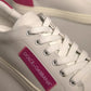White Suede Leather Low Top Sneakers Shoes