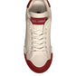 Shoes White Leather Logo Portofino Sneakers