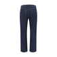Blue Cotton Straight-Leg Jeans