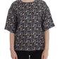 Enchanted Sicily Silk Blouse with Key Print