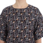 Enchanted Sicily Silk Blouse with Key Print