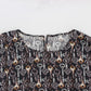 Enchanted Sicily Silk Blouse with Key Print