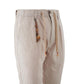 Beige Linen Men Trouser
