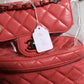 Pink Vinyl Leather Backpack Purse Bag