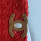 Red Tweed 2WAY Hand Chain Medium Shoulder Bag Purse
