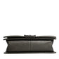 Dark Green Leather Shoulder Bag Gray Metal Purse Bag