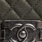 Dark Green Leather Shoulder Bag Gray Metal Purse Bag