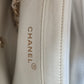 White Medium Classic DIANA Shoulder Bag Gold Plated Purse