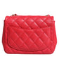 Pink Matelasse Chain Shoulder Lambskin Purse Mini