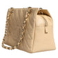Beige Caviar De Coco Chain Leather Purse Bag
