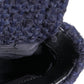 Dark Blue Medium Flap Tweed CC Gold Gray Chain Shoulder Bag