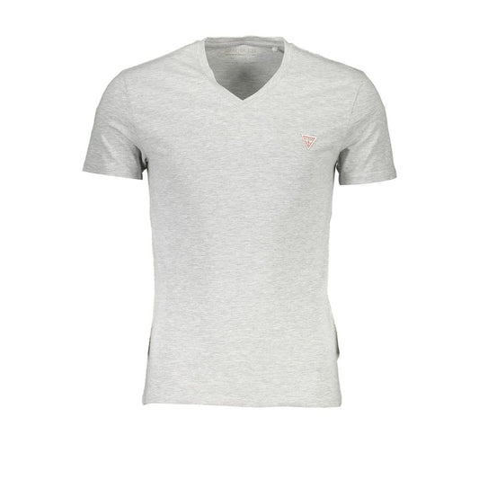 Gray Cotton Men T-Shirt