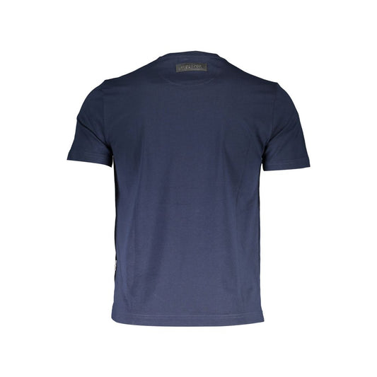 Blue Cotton Men T-Shirt