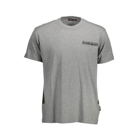 Gray Cotton Men T-Shirt