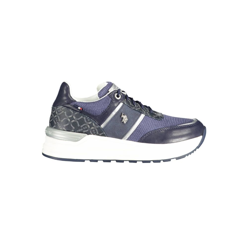 Blue Polyester Women Sneaker