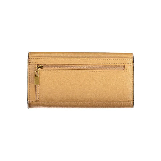 Beige Polyethylene Women Wallet