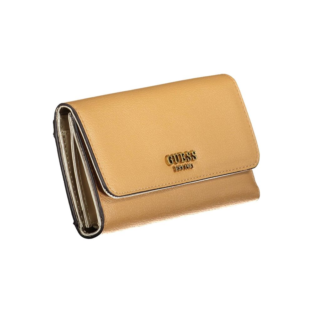 Beige Polyethylene Women Wallet