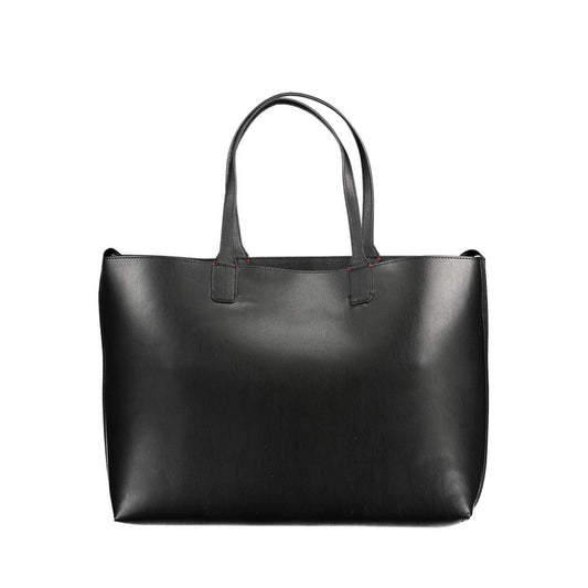 Black Polyethylene Women Handbag