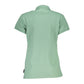 Green Cotton Women Polo Shirt