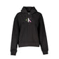 Chic Black Hooded Sweatshirt with Fleece Interior