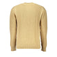 Chic Beige Crew Neck Cotton Sweater