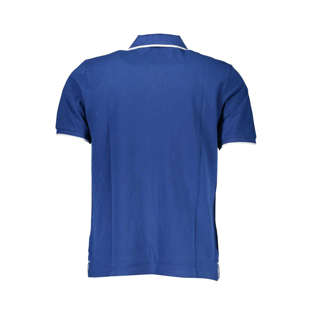 Blue Cotton Polo Shirt