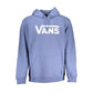 Chic Blue Hooded Fleece Sweatshirt