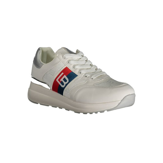 White Polyester Sneaker