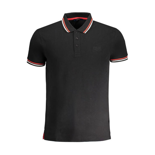 Black Cotton Polo Shirt