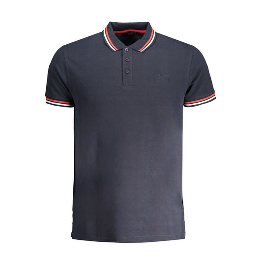 Blue Cotton Polo Shirt