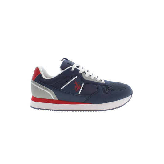 Blue Polyester Men Sneaker